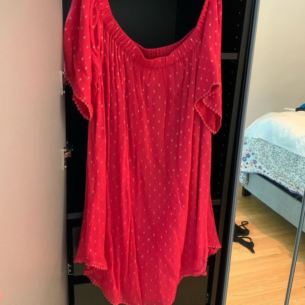 Adorable Red Polka Dot Anthro Dress